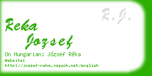 reka jozsef business card