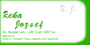 reka jozsef business card
